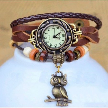 Женские часы CL Owl Brown (1339) купить недорого в Ты Купи