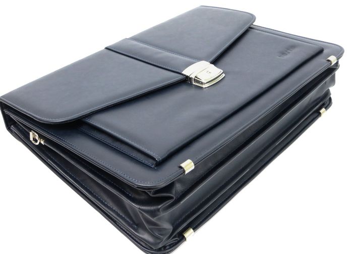 Чоловічий еко-шкірний портфель Verto A13A1 синій купити недорого в Ти Купи