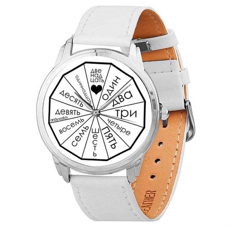 Наручний годинник Andywatch «Letters style» білі AW 142-0 купити недорого в Ти Купи