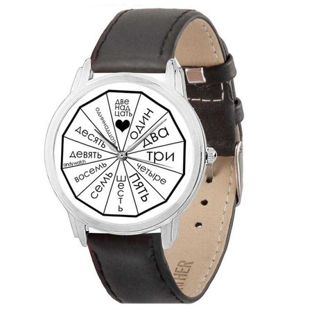 Наручний годинник Andywatch «Letters style» чорні AW 142-1 купити недорого в Ти Купи