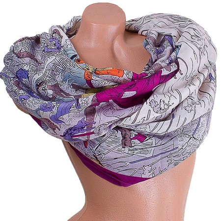 Жіночий бавовняний шарф різнокольоровий з принтом ETERNO купити недорого в Ти Купи