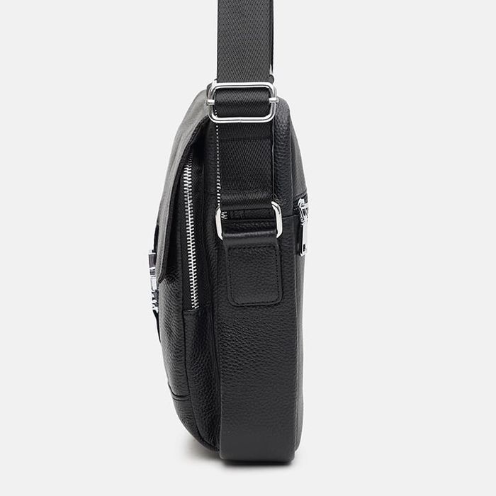 Мужская кожаная сумка Borsa Leather k19747-black купить недорого в Ты Купи