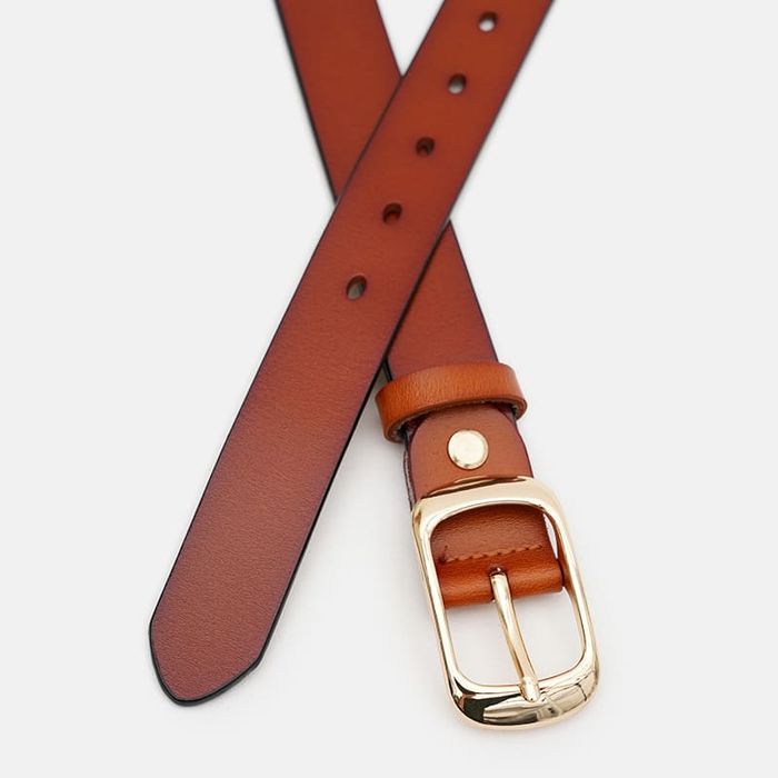 Женский кожаный ремень Borsa Leather CV1ZK-008gi-goldginger купить недорого в Ты Купи