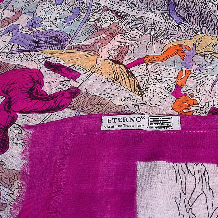 Женский хлопковый шарф разноцветный с принтом ETERNO купить недорого в Ты Купи