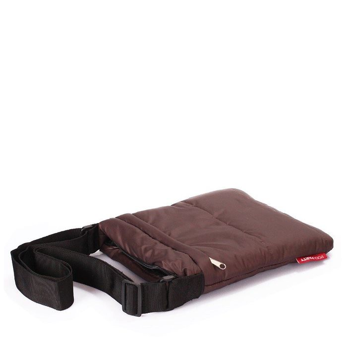 Дутая сумка-планшет POOLPARTY коричневая купить недорого в Ты Купи