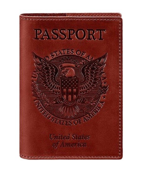 Обкладинка для паспорта зі шкіри з американським гербом BlankNote bn-op-usa-coral купити недорого в Ти Купи