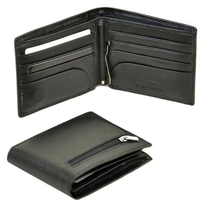 Шкіряний чоловічий гаманець Dr.Bond MSM-3 black купити недорого в Ти Купи