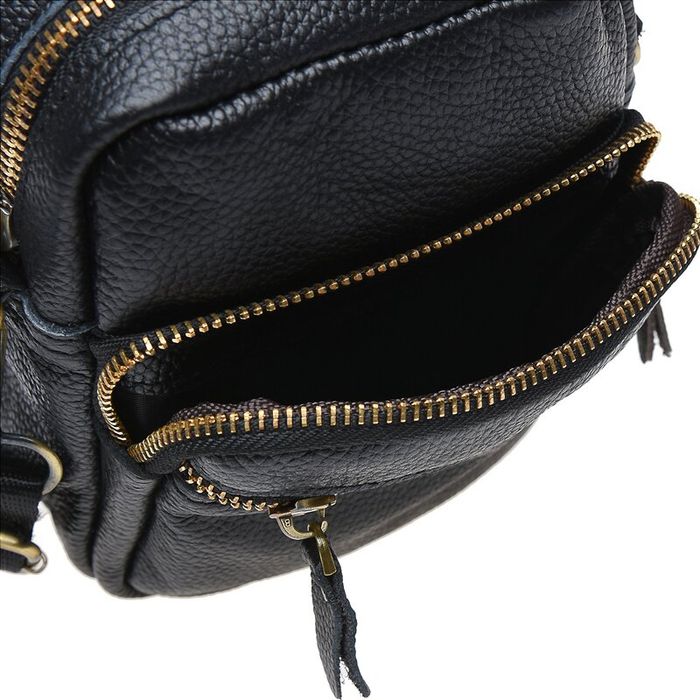 Чоловічі шкіряні сумки через плече Keizer K108-black купити недорого в Ти Купи
