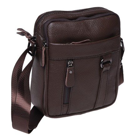 Мужская кожаная сумка Borsa Leather K11169a-brown купить недорого в Ты Купи