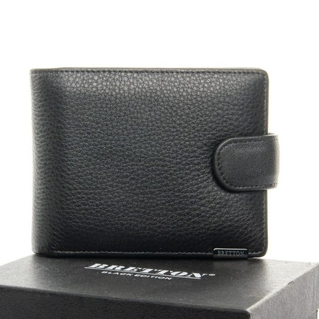 Шкіряний чоловічий гаманець BRETTON 163-9 black купити недорого в Ти Купи
