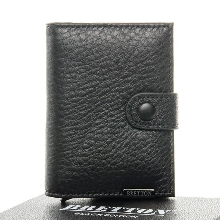 Шкіряний чоловічий гаманець BRETTON 163-22 black купити недорого в Ти Купи