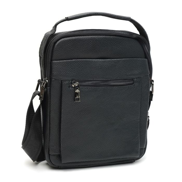 Чоловічі шкіряні сумки Borsa Leather k1885-black купити недорого в Ти Купи