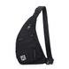 Тонкая текстильная сумка-слинг черного цвета Confident AT09-T-HD-23370A