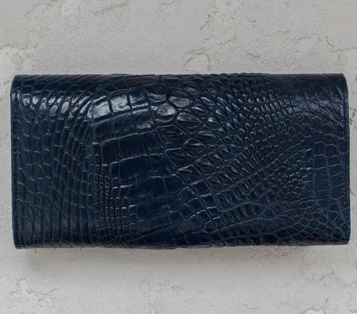 Кошелек из натуральной кожи крокодила Ekzotic Leather CW 95_1 купить недорого в Ты Купи