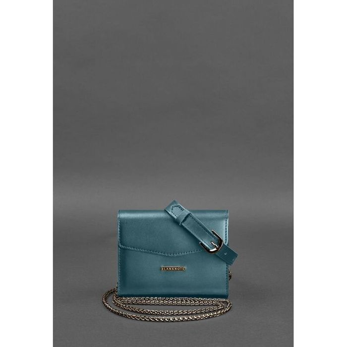 Жіноча шкіряна сумка поясна / кроссбоді BlankNote Mini Зелена (BN-BAG-38-2-malachite) купити недорого в Ти Купи