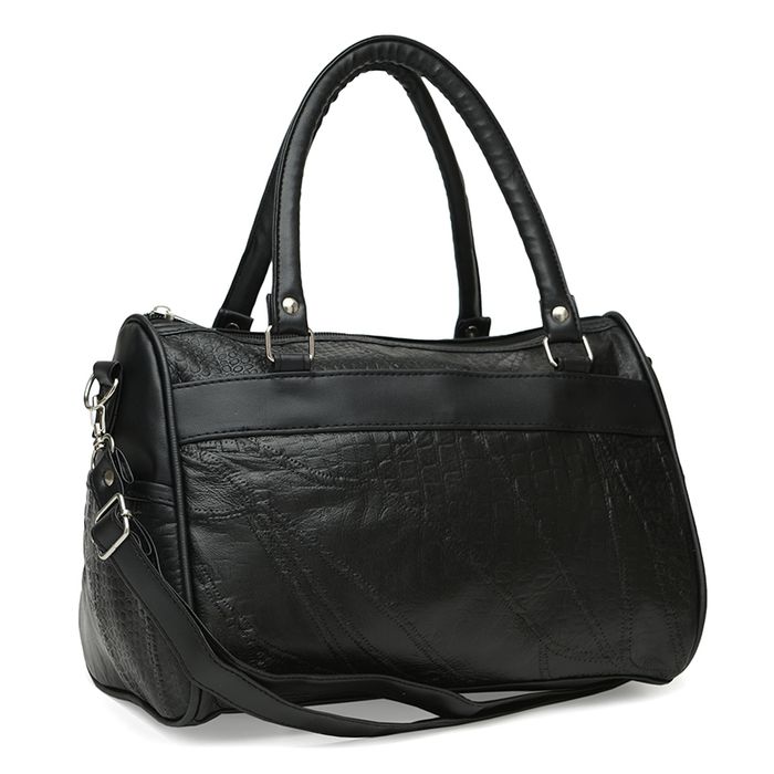 Жіноча шкіряна сумка Borsa Leather K1HB1506334-R1-black купити недорого в Ти Купи