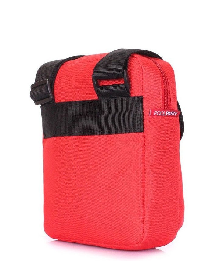 Чоловіча червона сумка з поліестеру POOLPARTY купити недорого в Ти Купи