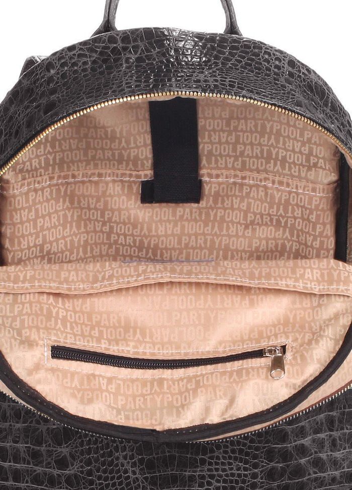 Кожаный рюкзак женский POOLPARTY Mini черный купить недорого в Ты Купи