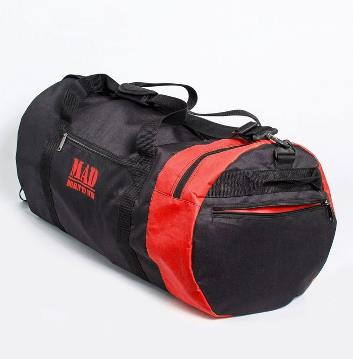 Спортивная сумка-тубус черная с красным MAD XXL 50L купить недорого в Ты Купи