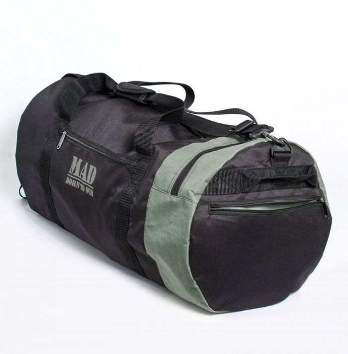 Спортивная сумка-тубус черный с зеленым MAD XXL 50L купить недорого в Ты Купи