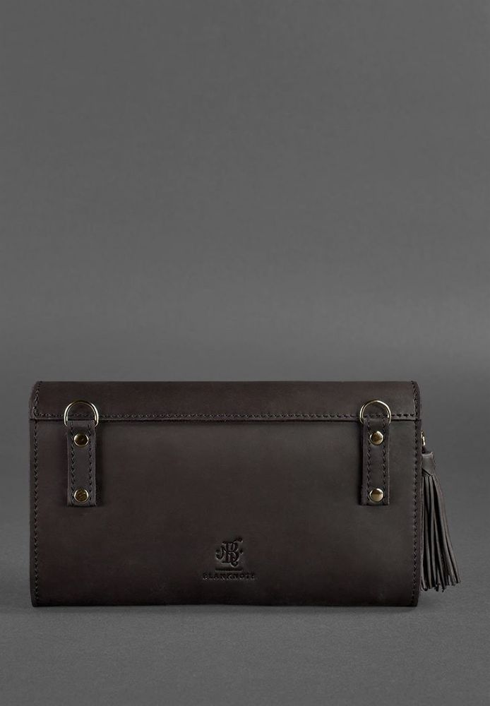 Жіноча шкіряна сумка Еліс темно-коричнева Краст BN-BAG-7-CHOKO купити недорого в Ти Купи