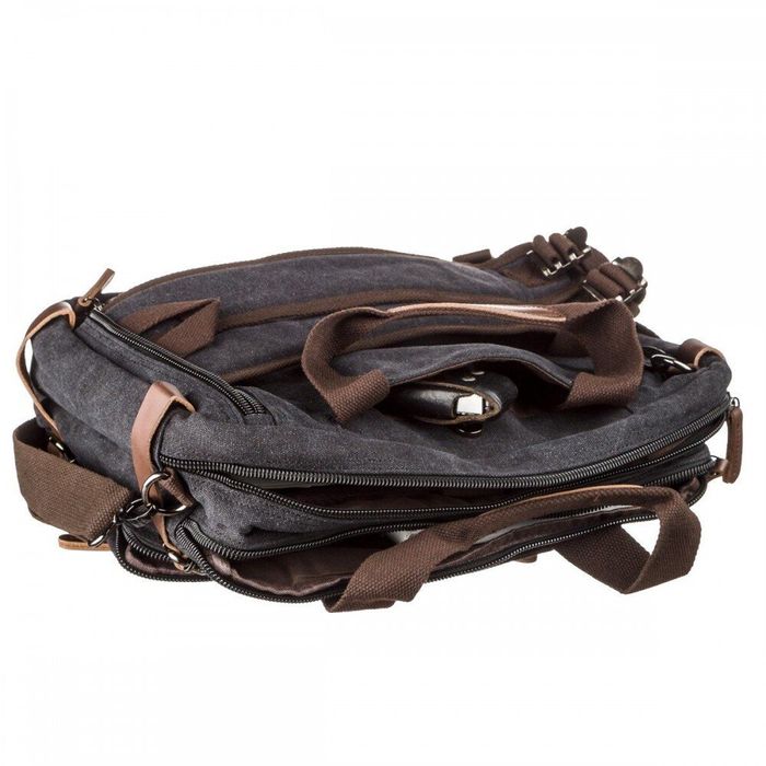 Мужская текстильная чёрная сумка-рюкзак Vintage 20144 купить недорого в Ты Купи