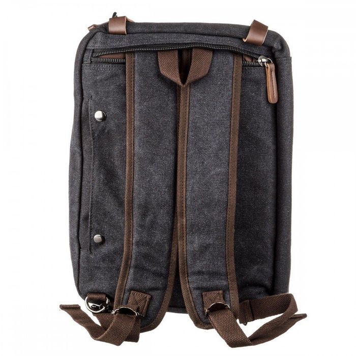 Мужская текстильная чёрная сумка-рюкзак Vintage 20144 купить недорого в Ты Купи