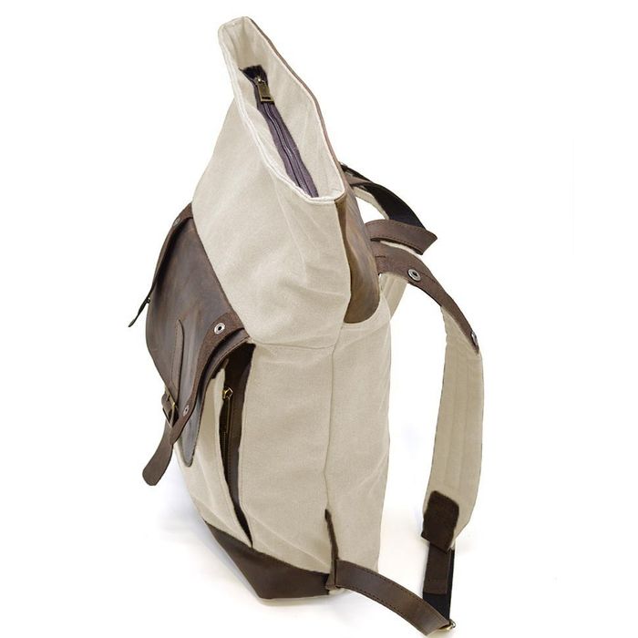 Мужской рюкзак из кожи и канваса TARWA RGj-5191-3md купить недорого в Ты Купи