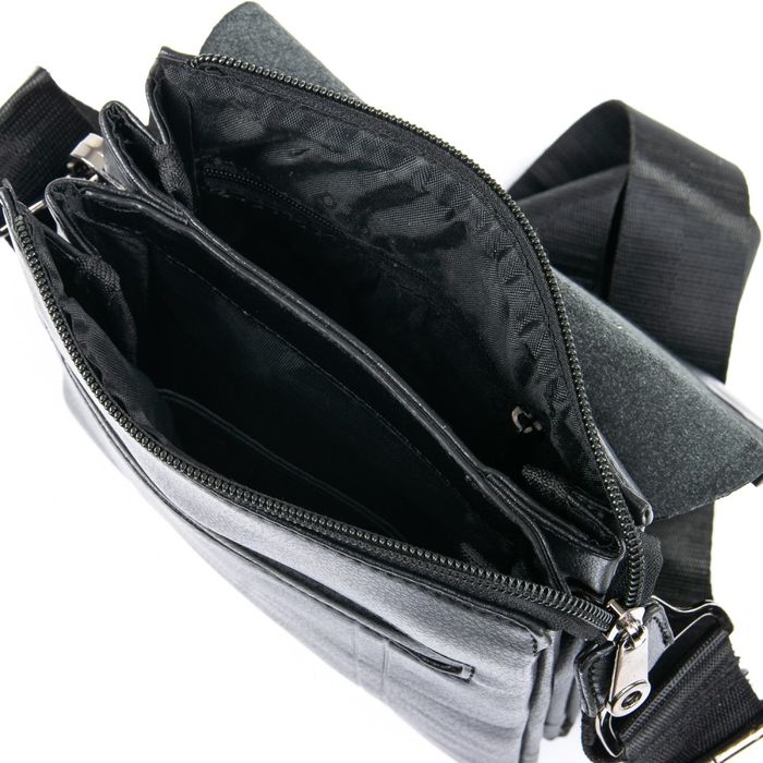 Чоловіча сумка через плече від шкіряної д -р. Bond GL 210-1 Чорний купити недорого в Ти Купи