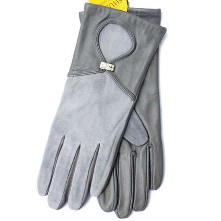 Женские комбинированные перчатки Shust Gloves серые 794s1 S купить недорого в Ты Купи