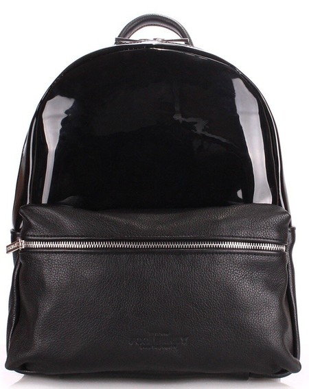 Молодіжний рюкзак жіночий POOLPARTY Mini чорний лаковий купити недорого в Ти Купи