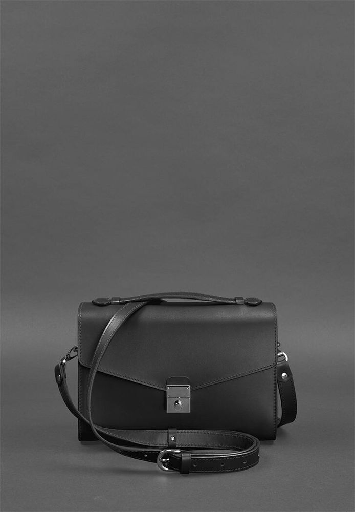 Жіноча шкіряна сумка-кроссбоді Lola BlankNote чорна - BN-BAG-35-G купити недорого в Ти Купи