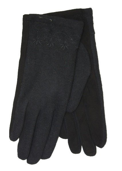 Комбинированные женские перчатки замша и кашемир Shust Gloves 516 купить недорого в Ты Купи