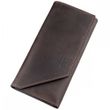Кожаный тёмно-коричневый клатч GRANDE PELLE 11215