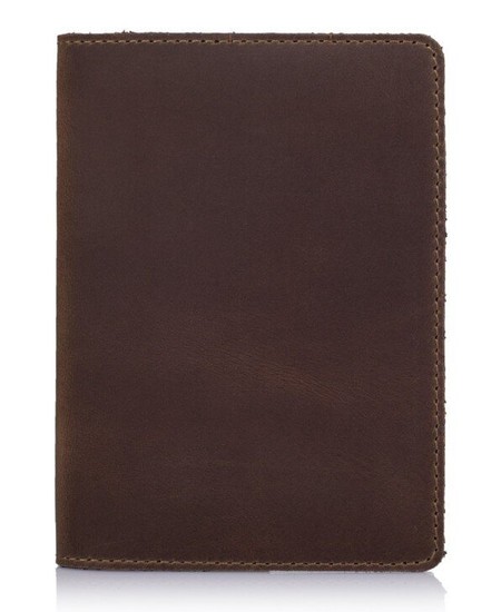 Обкладинка для паспорта зі шкіри HiArt PC-01 Shabby Light Olive Коричневий купити недорого в Ти Купи