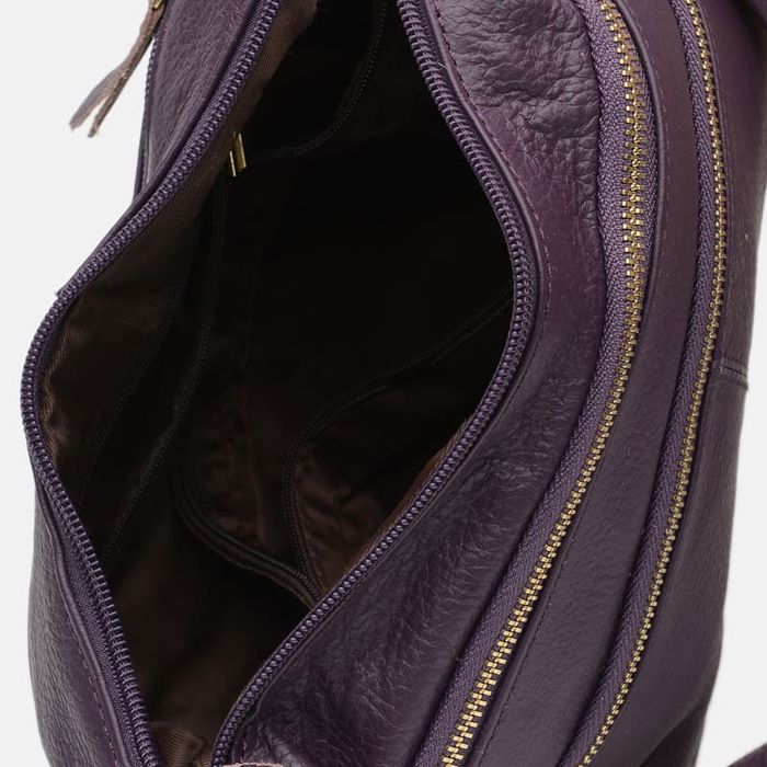 Жіноча шкіряна сумка Borsa Leather K1213-violet купити недорого в Ти Купи