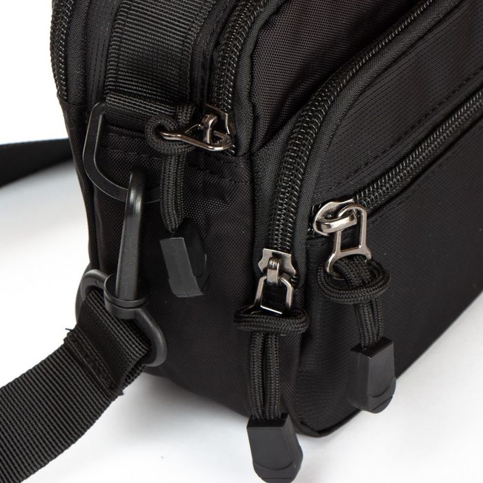Мужская тканевая сумка через плечо Lanpad 82051 black купить недорого в Ты Купи