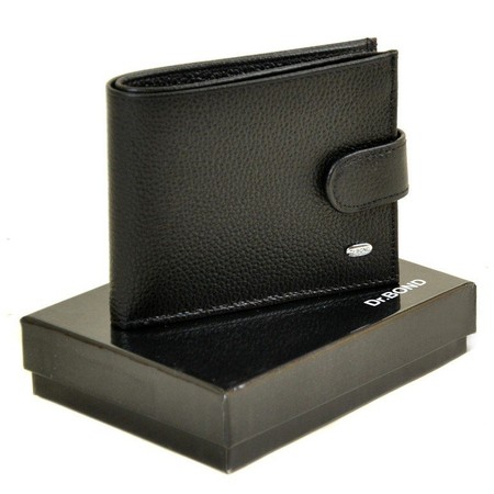 Мужской кожаный черный кошелек Classik dr.Bond MS-12 black купить недорого в Ты Купи