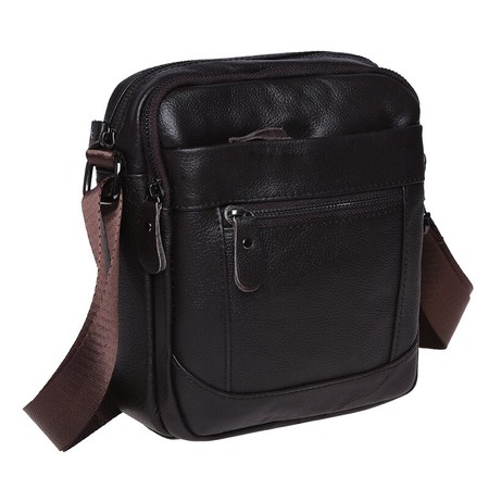 Мужская кожаная сумка Borsa Leather K1223-brown купить недорого в Ты Купи