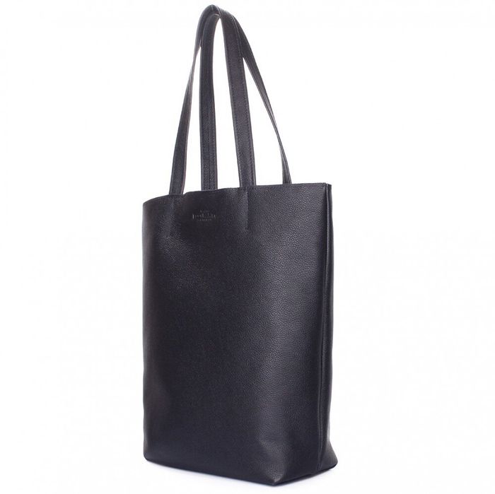 Шкіряна сумка-шоппер POOLPARTY black купити недорого в Ти Купи