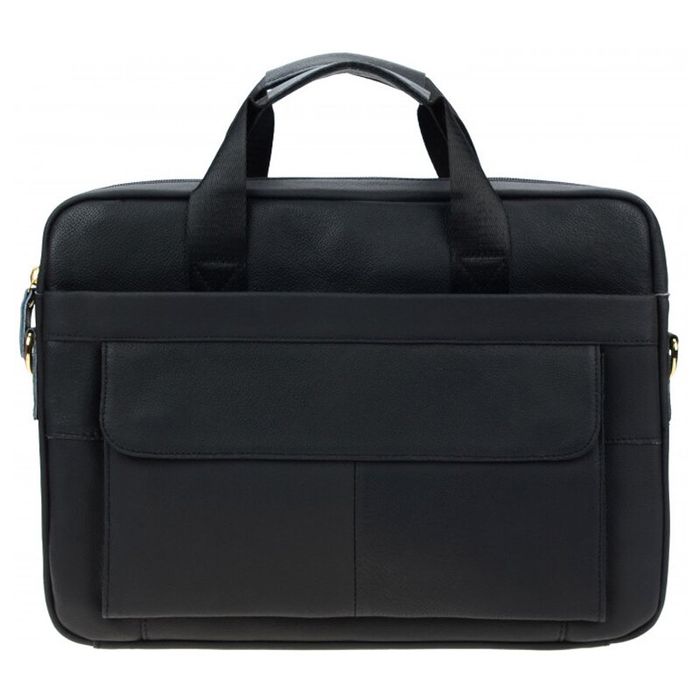 Мужская кожаная сумка для ноутбука Borsa Leather 1t9036-black купить недорого в Ты Купи