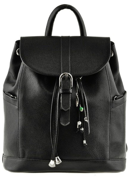 Жіночий шкіряний рюкзак BlankNote «Олсен барбі» bn-bag-13-onyx купити недорого в Ти Купи