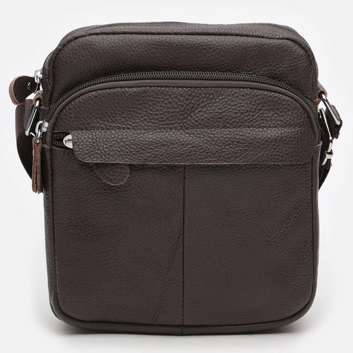 Чоловіча шкіряна сумка Borsa Leather K10082-brown купити недорого в Ти Купи