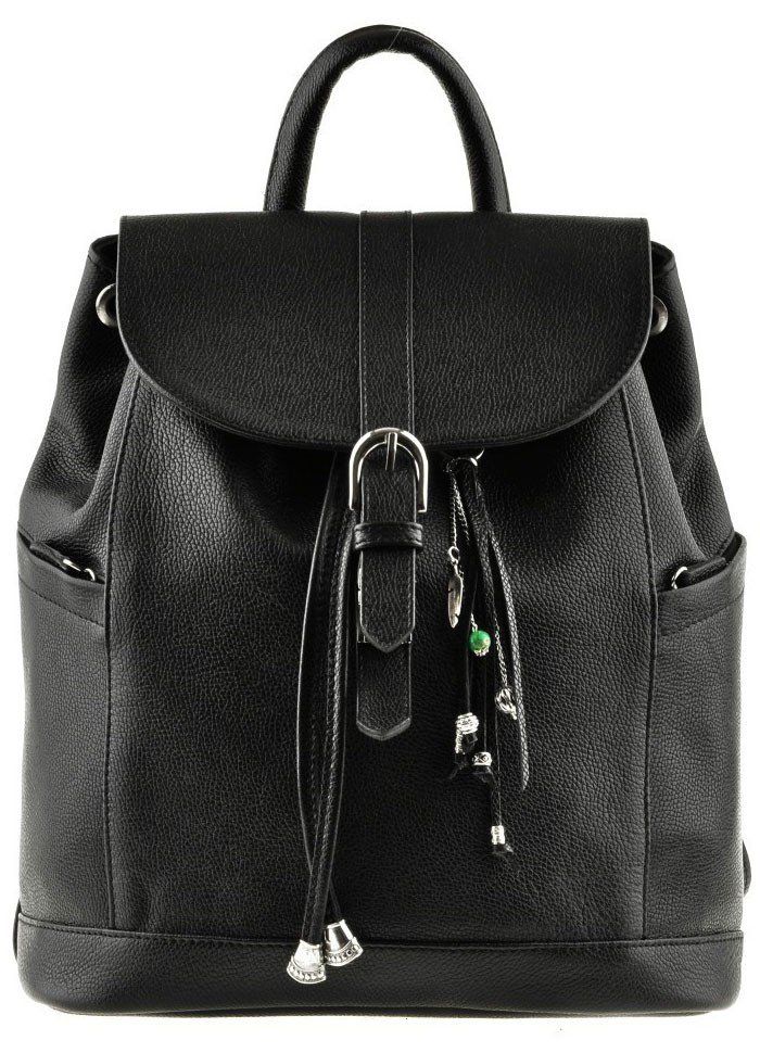 Женский кожаный рюкзак BlankNote «Олсен барби» bn-bag-13-onyx купить недорого в Ты Купи