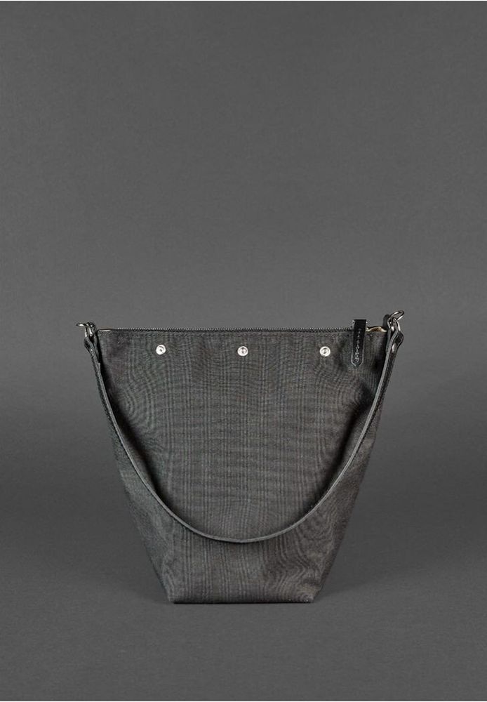 Плетеная сумка из натуральной кожи BlankNote Пазл M угольно-черная BN-BAG-32-YGOL купить недорого в Ты Купи