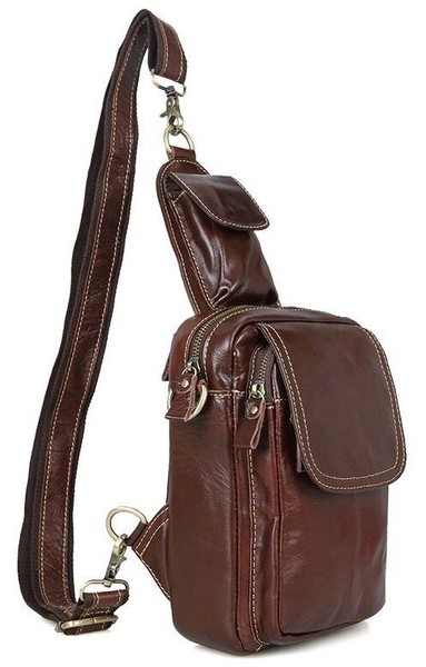 Чоловіча шкіряна сумка Vintage 14417 Коричневий купити недорого в Ти Купи