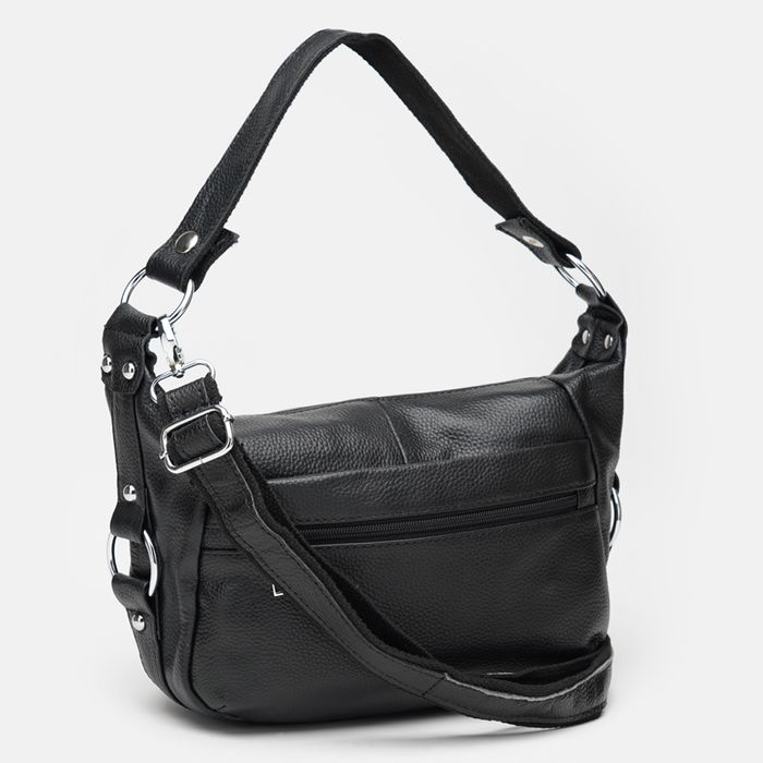 Жіноча шкіряна сумка Borsa Leather K1131-black купити недорого в Ти Купи