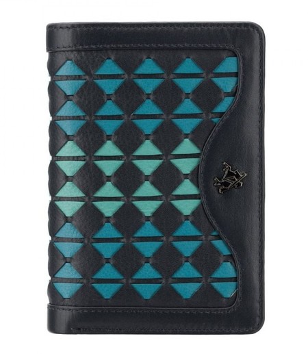 Жіночий шкіряний гаманець Visconti BR75 (Blue/Orchid) купити недорого в Ти Купи