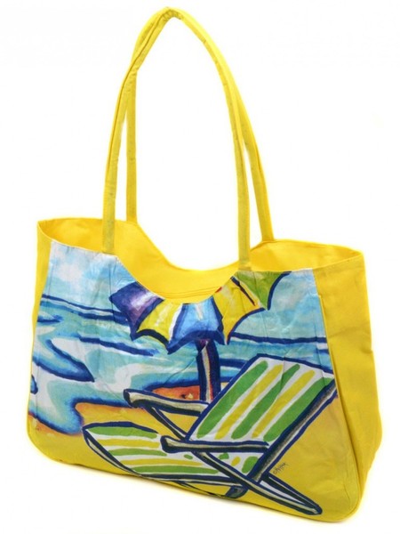 Женская желтая Летняя пляжная сумка Podium /1328 yellow купить недорого в Ты Купи