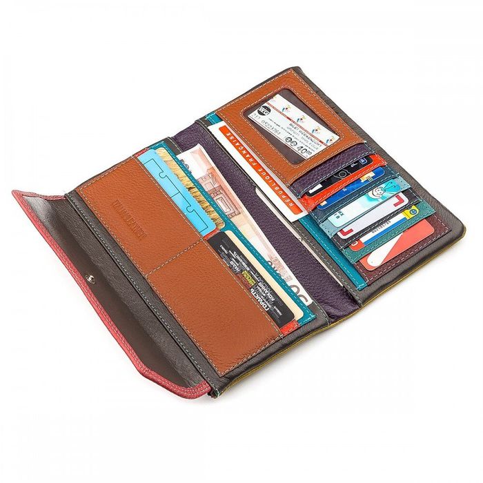 Жіночий шкіряний гаманець ST Leather 18407 (SB42-2) Гірчичний купити недорого в Ти Купи